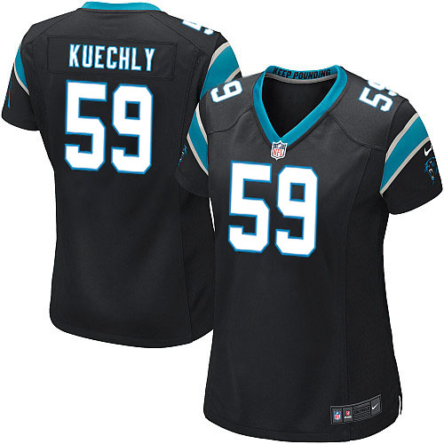 Women's Game Luke Kuechly Nike Jersey Black Home - #59 NFL Carolina Panthers